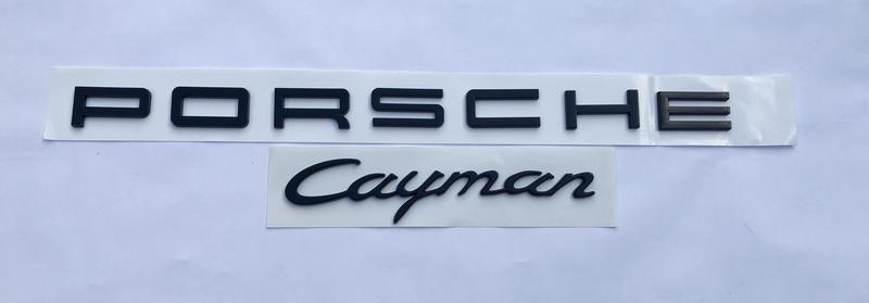 Imagem de Porsche Emblema Kit Porsche + Cayman Preto Fosco