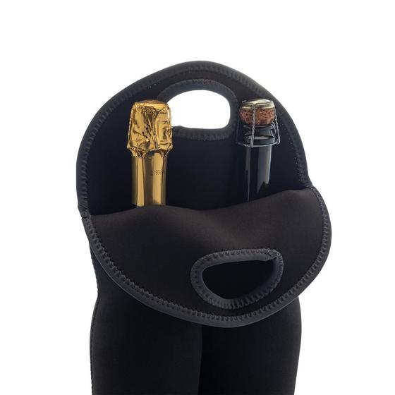 Imagem de Porta 2 Garrafas Vinho em Neoprene 36cm x 24,5cm - Lyor