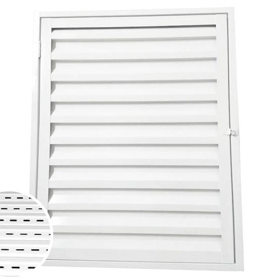 Imagem de Porta Abrigo Alçapão Branco Para Telhado 80x60 Portinhola Ventilado De Aço Laminado Para Acesso Laje Sótão Água Luz