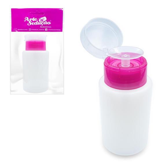 Imagem de Porta Acetona De Plástico Removedor De Esmalte Dosador 160Ml