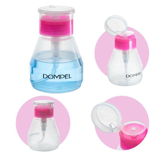 Imagem de Porta Acetona Frasco Dosador Manicure 140 ml com Válvula Profissional Dompel