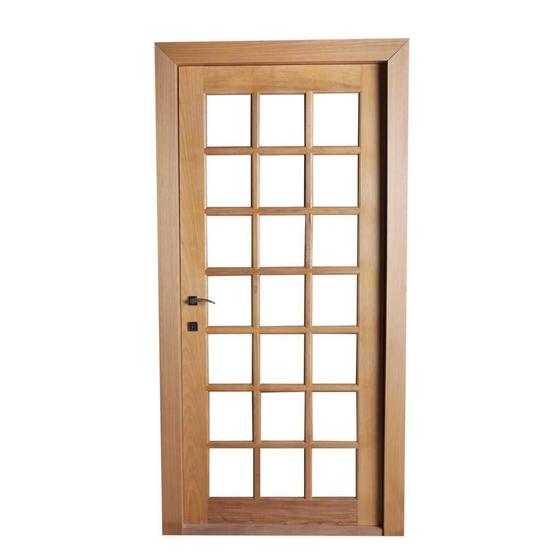 Imagem de Porta AD com Vidro em Madeira Maciça Tauari
