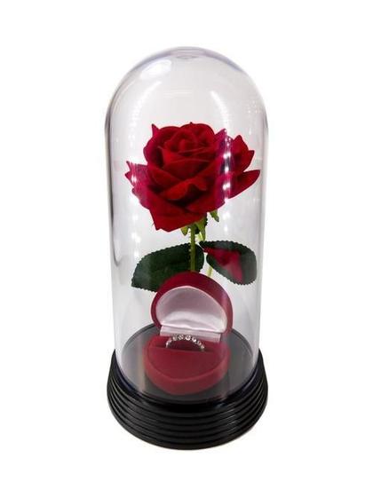 Imagem de Porta Alianças De Luxo Casamento Cúpula Com A Rosa Encantada