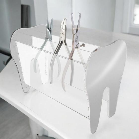 Imagem de Porta Alicate Dentista Acrílico Suporte Instrumentos Ortodonticos Organizar Ferramentas