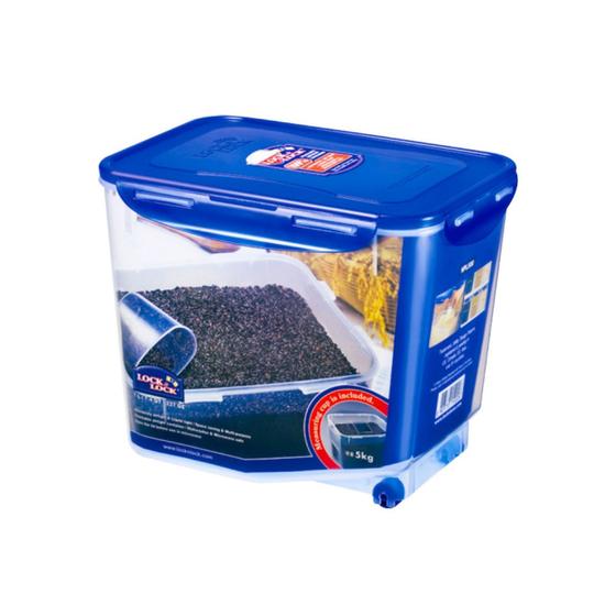 Imagem de Porta Arroz e Mantimentos com copo medidor Lock&Lock 5Kg /7 litros