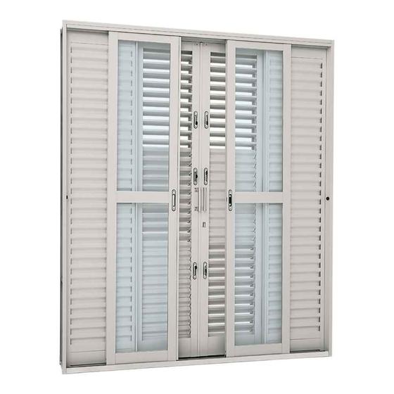 Porta Balcão de Correr Multiflex em Aço 217 x 200 x 16,5 cm 6 Folhas Pratika Sasazaki Menor preço em Porta Balcão de Correr Multiflex em Aço 217 x 200 x 16,5 cm 6 Folhas Pratika Sasazaki