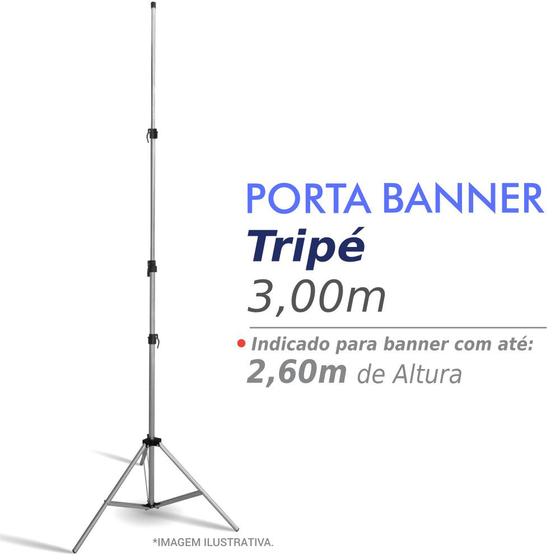 Porta Banner Tripe De 3,00M De Altura Em Alumínio 3G Menor preço em Porta Banner Tripe De 3,00M De Altura Em Alumínio 3G
