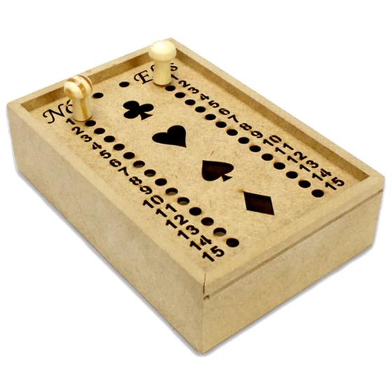 Imagem de Porta baralho caixa suporte cartas jogo presente lembrancinha chá bar cozinha