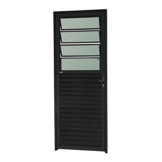 Imagem de Porta Basculante Linha 25 Vidro Boreal 210x80cm Brimak