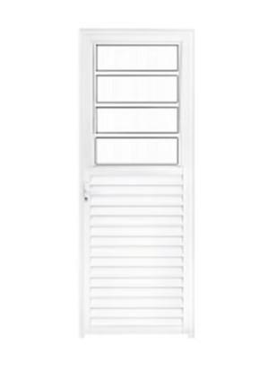 Porta Basculante Vidro Liso Incolor - Alumínio Branco - Linha 25 Menor preço em Porta Basculante Vidro Liso Incolor - Alumínio Branco - Linha 25