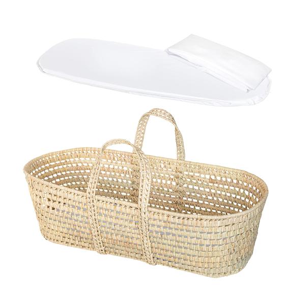 Imagem de Porta-Bebê Moses Basket Lamlo - Design Natural com Colchão