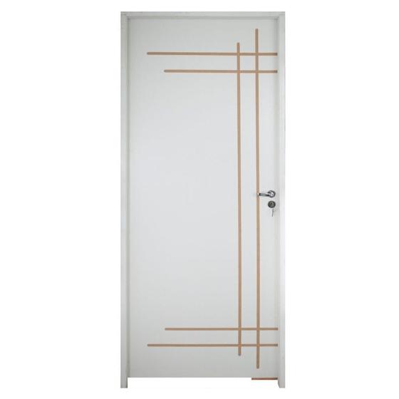 Imagem de Porta Belissima 9 Prime Batente 09 Cm Fechadura Stilo Wc 62 X 2,10 Lado Direito