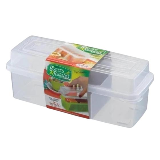 Imagem de Porta biscoito e torradas de plastico multiuso c/ divisorias