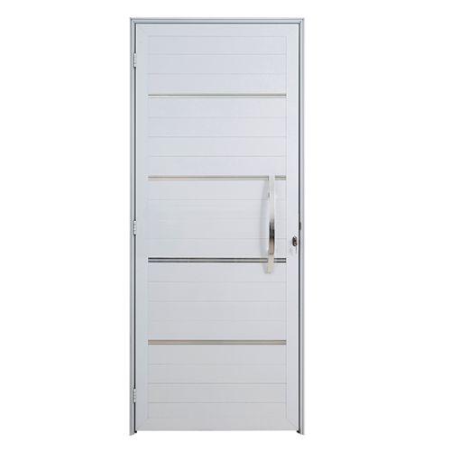Porta Boldie Lambril Com Puxador, Frizo e Dobradiças BCO - PRADO L30:2.15x80 Menor preço em Porta Boldie Lambril Com Puxador, Frizo e Dobradiças BCO - PRADO L30:2.15x80