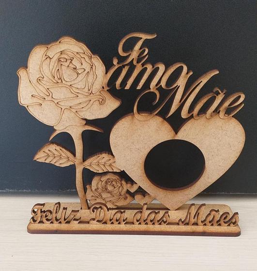 Imagem de Porta Bombom - Feliz Dia Das Mães + Rosa + Apliques - 12A X 14C X 4L - Cru