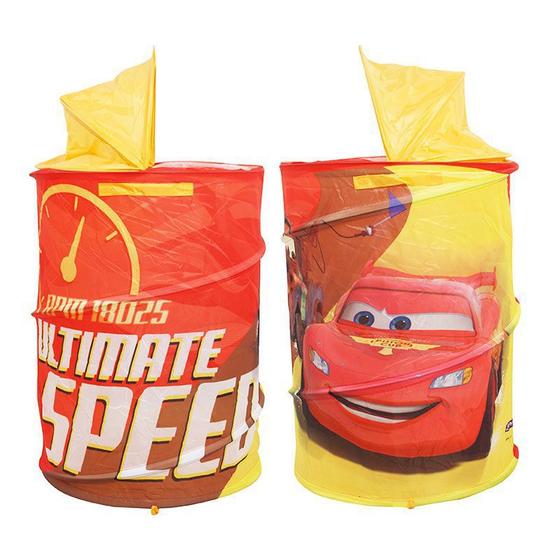 Imagem de Porta Brinquedos e Objetos Portátil Carros Mcqueen Disney Zippy Toys