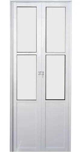 Imagem de Porta Camarão Lambril Branca C/vidro C/trinco 2,10x80 Lado Direito