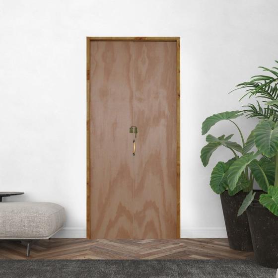Imagem de Porta Camarão Lisa Mescla Batente Ecológico 11 com Fecho Injetron 92cm X 210cm Esquerdo Rodam
