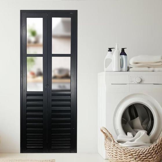 Imagem de Porta Camarão Palheta com Vidro Linha 25 210x80 Lado Esquerdo
