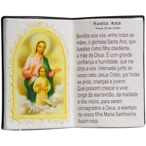 Imagem de Porta Caneta Decorativo Resina Livro Santa Ana