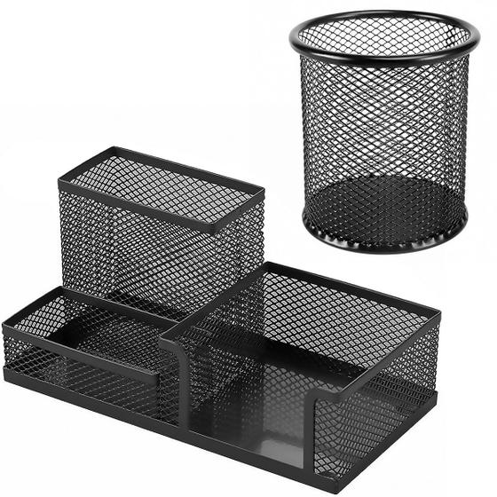 Imagem de Porta Caneta e Organizador de Mesa Lápis Clips Treco Escritório Estudo Aramado