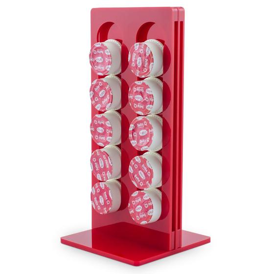 Porta Cápsula Acrílico Delta Q Torre Vermelho - 20 un Menor preço em Porta Cápsula Acrílico Delta Q Torre Vermelho - 20 un