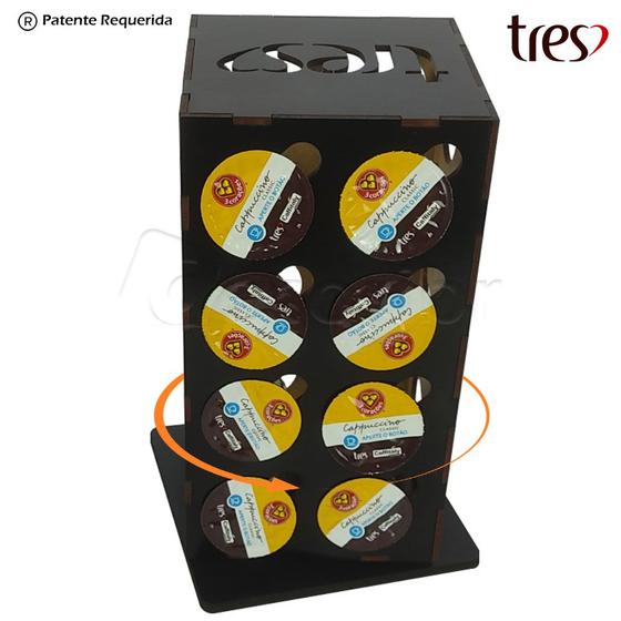 Porta Capsula Giratório  Três Corações 32 Capsulas Torre Preto - Decori Br é boa?