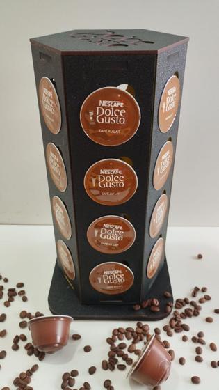 Imagem de Porta Cápsulas de Café Dolce Gusto  em MDF Preto para 20 Capsulas