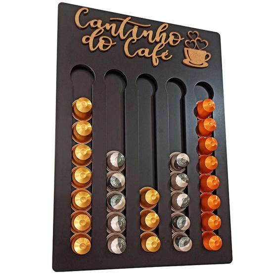 Imagem de Porta Cápsulas De Café Nespresso Cor Preto Cantinho Do Café