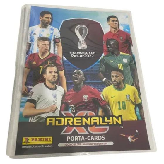 Imagem de Porta cards adrenalyn xl copa do mundo qatar 2022 fifa word colecionar guardar armazenar card figurinha