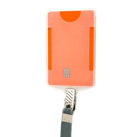 Imagem de Porta Cartão/Crachá Rígido Vertical Transparente - 50 Unidades