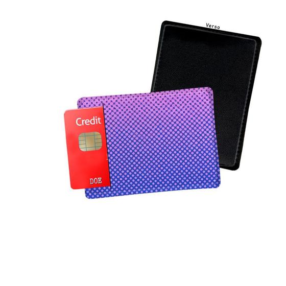 Porta Cartão de Credito Back Bolinhas Azul e Rosa - Personalize do seu ...