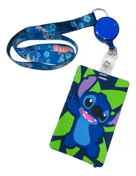 Imagem de Porta Cartão Ou Crachá Do Lilo & Stitch Emborrachado