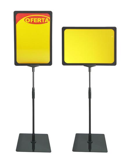 Imagem de Porta Cartaz A4 com Pedestal de Regulagem de Altura