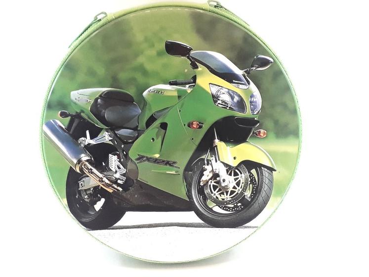 Imagem de Porta Cd E Dvd Motos Kawasaki Verde Estojo Metal 24 DVD