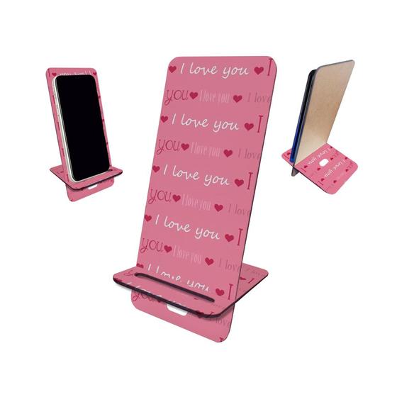 Porta Celular MDF I love You Rosa Coração é boa?