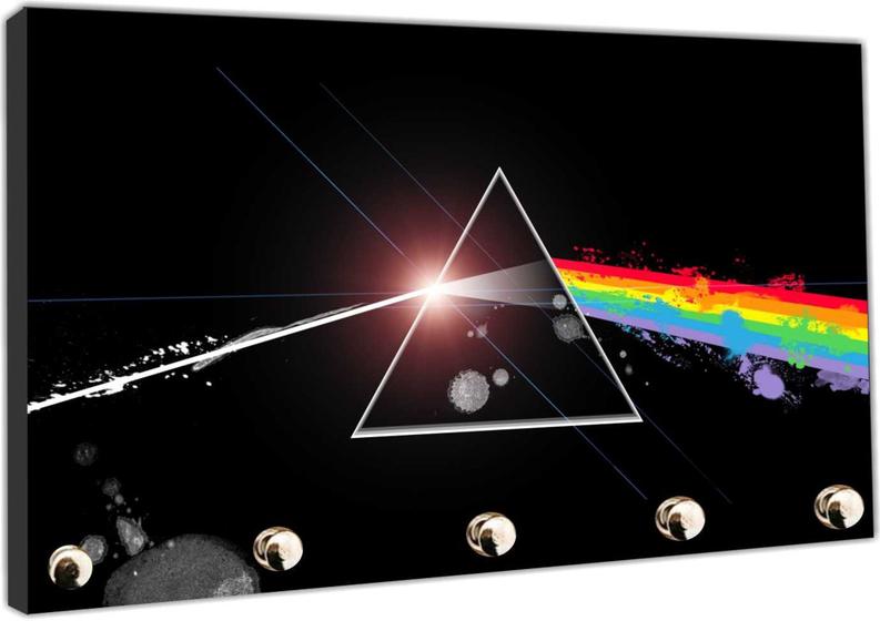 Imagem de Porta Chaves Bandas Pink Floyd The Dark Side of the Moon Rock Casa Escritório Organizador RC003