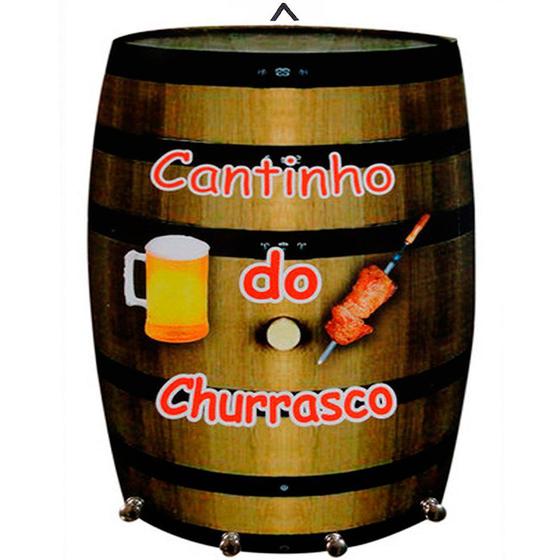 Imagem de Porta Chaves Barril Chaveiro Decorativo em Madeira - Cantinho do Churrasco