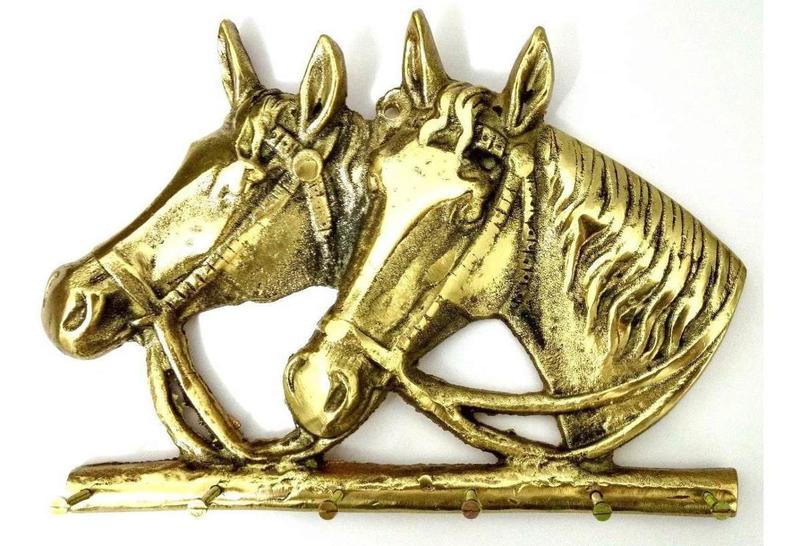 Imagem de Porta Chaves Cavalo Claviculário 6 Pinos Em Bronze Organizar