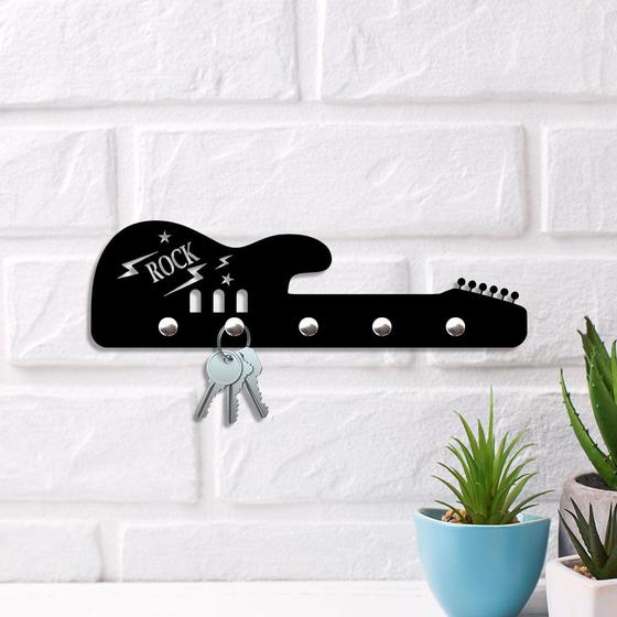 Imagem de Porta Chaves de Parede em Mdf 6 mm Guitarra PC126