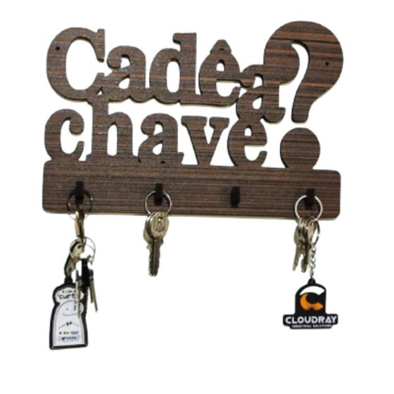 Imagem de Porta Chaves de Parede Suporte Chaveiro  Cadê a chave