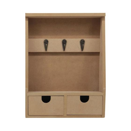 Imagem de Porta Chaves Le Mdf Retangular com 2 Gavetas 22x29x8cm