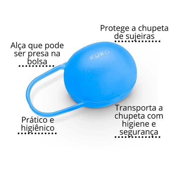 Imagem de Porta chupeta kuka com alça proteçao contra bacterias