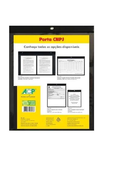 Imagem de Porta Cnpj Vertical Acp 240Mm X 315Mm - Pt Com 10 Un.