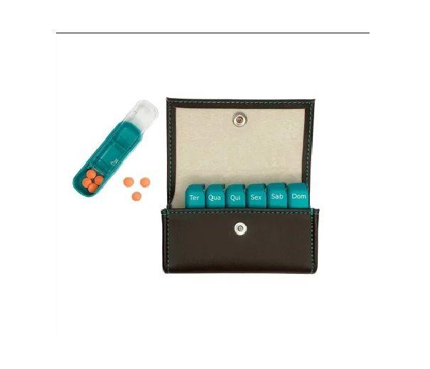 Imagem de Porta Comprimido Pilbox Mini - Chocolate 