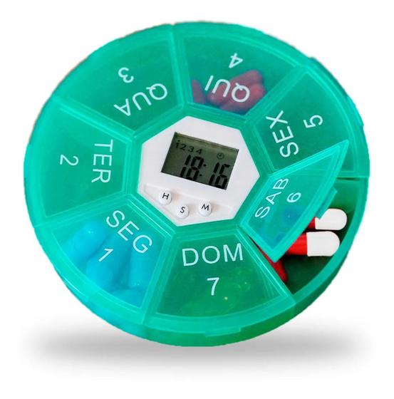 Imagem de Porta Comprimidos Digital com Alarme 7 compartimentos UD713