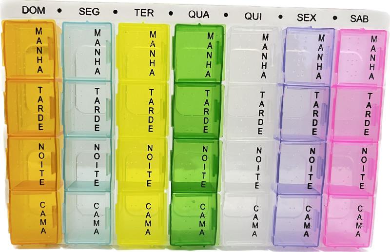 Imagem de Porta Comprimidos Semanal e Mensal Organização Semana Dia