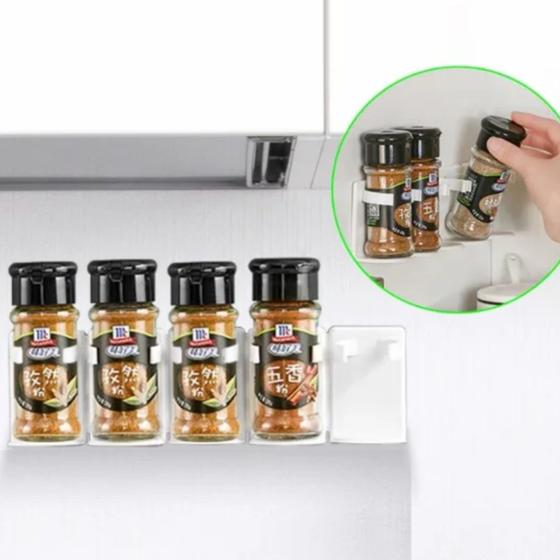 Imagem de Porta Condimento Adesivo Organizador 5 Temperos Frascos Cozinha