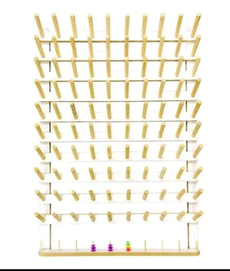 Imagem de porta cone de 100 tubos carretéis linha com suporte para bobina