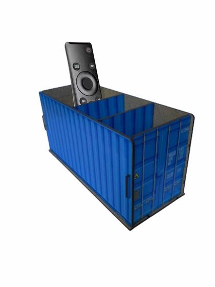 Imagem de Porta Controle Container E organizador de Objetos Container azul e vermelho